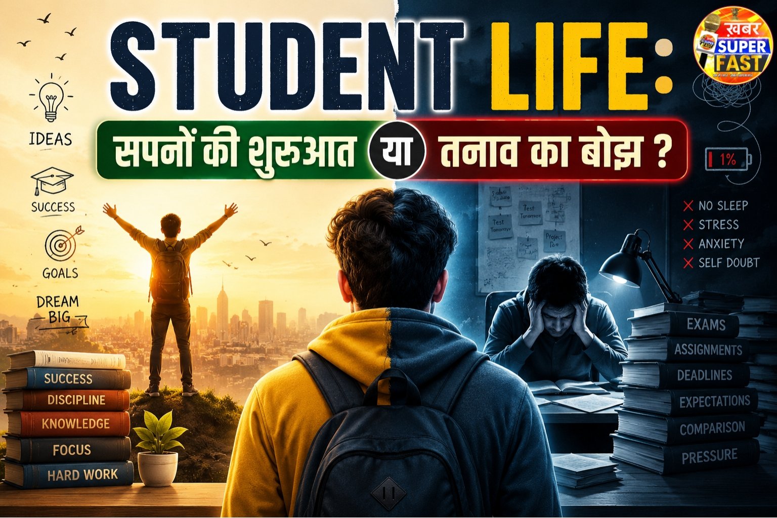 Student Life: सपनों की शुरुआत या तनाव का बोझ ?